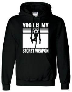 Yoga Is My Secret Weapon Printed Logo Unisex Hoodie - ApparelinClick