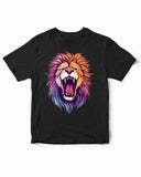 King Lion Face Animal Lover Graphic Kids T-Shirt