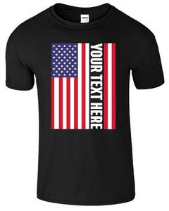 Customize Personalized USA Flag Men's T-Shirt