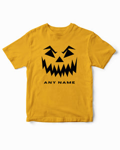 Personalized Halloween Pumpkin Cartoon Kids T-Shirt