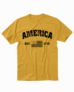 USA American Distressed Flag 1776 Sarcastic Men's T-Shirt
