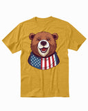 USA American Bear Patriotic Love Sarcastic Men's T-Shirt