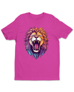 King Lion Face Animal Lover Graphic Womens T-Shirt