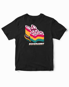 Colorful Bone Rabbit Happy Easter Kids T-Shirt