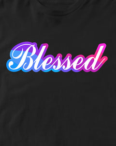 Blesseds Rainbow Color God Religious Kids T-Shirt