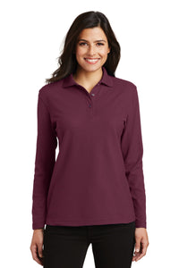 Port Authority Ladies Silk Touch Long Sleeve Polo L500LS