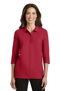 Port Authority Ladies Silk Touch 3/4-Sleeve Polo L562