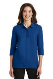 Port Authority Ladies Silk Touch 3/4-Sleeve Polo L562