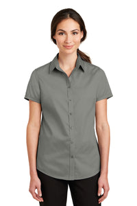 Port Authority Ladies Short Sleeve SuperPro Twill Shirt L664