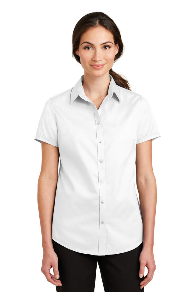 Port Authority Ladies Short Sleeve SuperPro Twill Shirt L664
