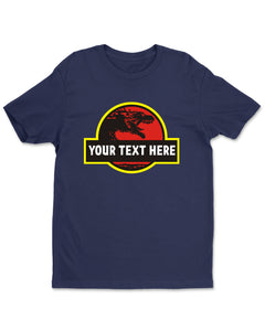 Personalized Dinosaur Custom Name Graphic Womens T-Shirt