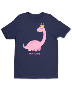 Personalized Cute Dinosaur Short Sleeve Womens T-Shirt