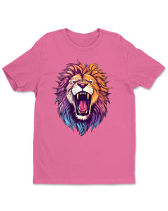 King Lion Face Animal Lover Graphic Womens T-Shirt