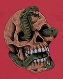 Snake With Skull Funny Womens T-Shirt