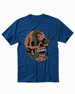Snake With Skull Funny Men's T-Shirt