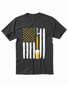 Beer American USA Flag Patriotic Christmas Men's T-Shirt