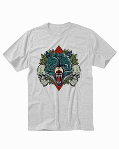 Skull Wolf Halloween Animal Hunter's Men's T-Shirt