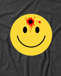 Smile Face Bullet Hole Funny Graphic Men's T-Shirt