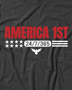 America 1st Eagle Patriotic Funny Men's T-Shirt