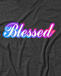 Blesseds Rainbow Color God Religious Men's T-Shirt