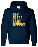 Eat Sleep Fart and Repeat Printed Logo Unisex Hoodie - ApparelinClick