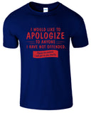 Apologize Logo Printed Men's T-Shirt