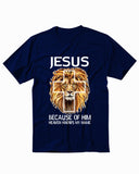 Jesus Lion Cross Religious Men's T-Shirt