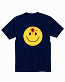 Smile Face Bullet Hole Funny Graphic Men's T-Shirt