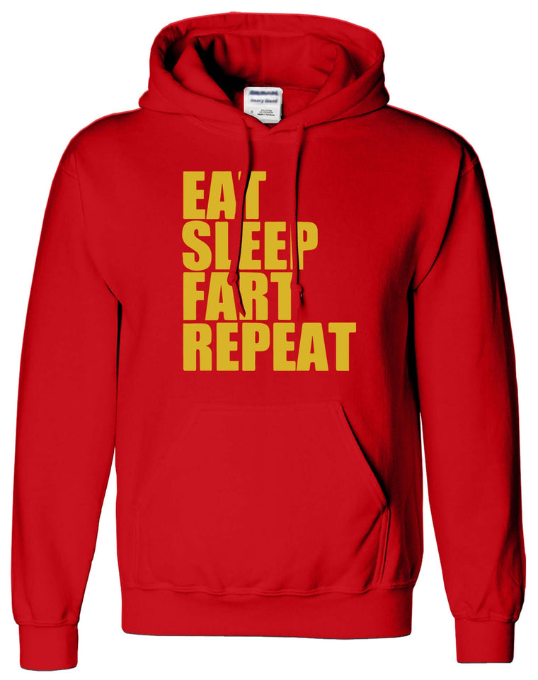 Eat Sleep Fart and Repeat Printed Logo Unisex Hoodie - ApparelinClick