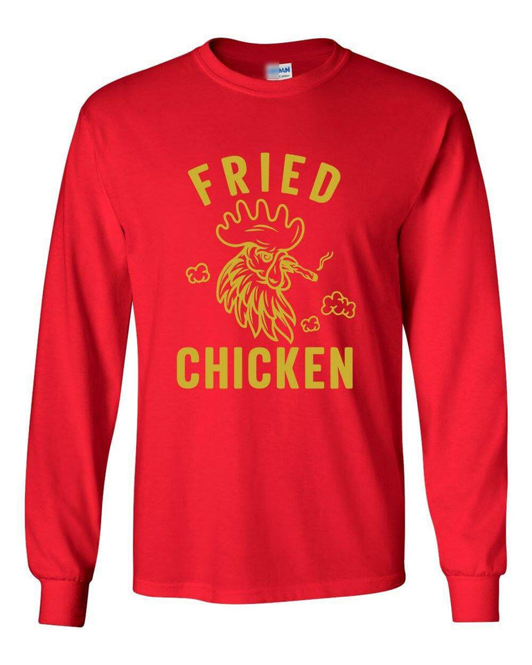 Fried Chicken Long Sleeve Printed T-Shirt - ApparelinClick