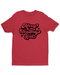 Merry Christmas Yall Holiday Funny Womens T-Shirt