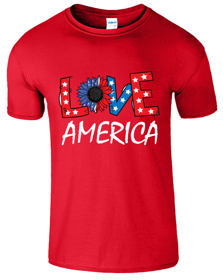Love America Independence Day 4th Of July Men's T-Shirt