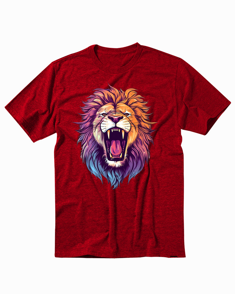 King Lion Face Animal Lover Graphic Men's T-Shirt