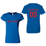Personalized Custom Name Number Team Football Women T-Shirt.