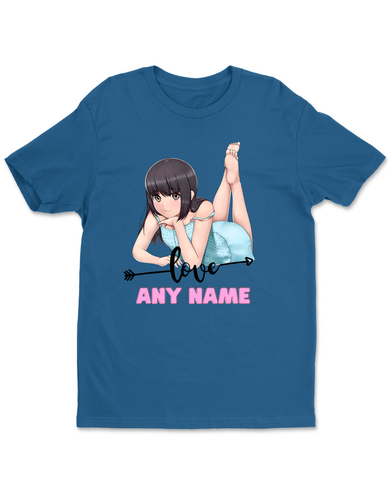 Personalized Custom Love Girl Womens T-Shirt