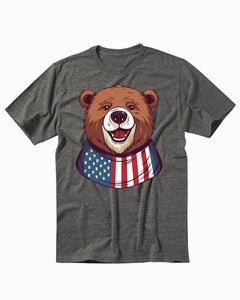 USA American Bear Patriotic Love Sarcastic Men's T-Shirt