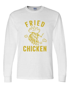 Fried Chicken Long Sleeve Printed T-Shirt - ApparelinClick