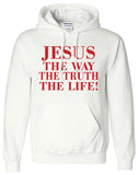 Jesus Way Truth Life Printed Logo Unisex Hoodie - ApparelinClick
