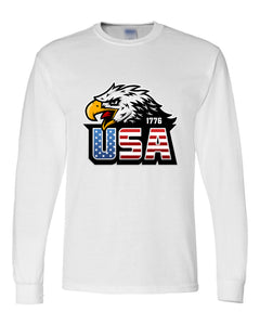1776 USA Eagle Flag American Patriotic Veteran Long Sleeve Shirt