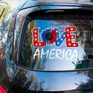 Love America Independence Day 4th Of July Sticker