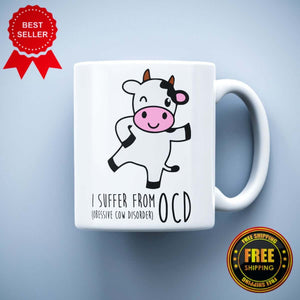 Funny Cow Printed Ceramic Mug - ApparelinClick