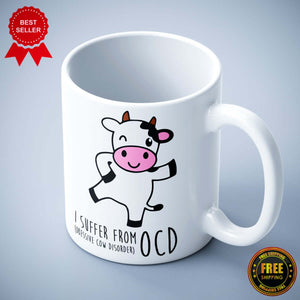 Funny Cow Printed Ceramic Mug - ApparelinClick