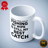 Fishing Wife Printed Logo Ceramic Mug - ApparelinClick