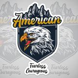 American Patriotic Fearless Courageous Rogue Warrior Style Sticker
