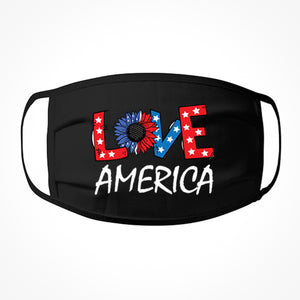 Love America Independence Day 4th Of July Cotton Mask