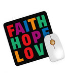 Faith Hope Love Jesus Christian Mouse pad