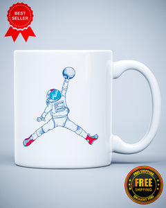 Spaceman Hold Moon Funny Ceramic Mug
