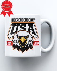 USA America Eagle Independence Day 4th Of July Ceramic Mug