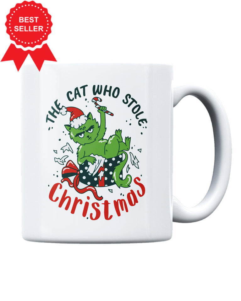 The Cat Who Stole Christmas Gift Funny Ceramic Mug