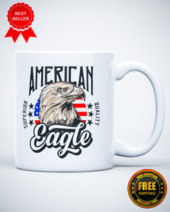 American Eagle Face Funny Ceramic Mug